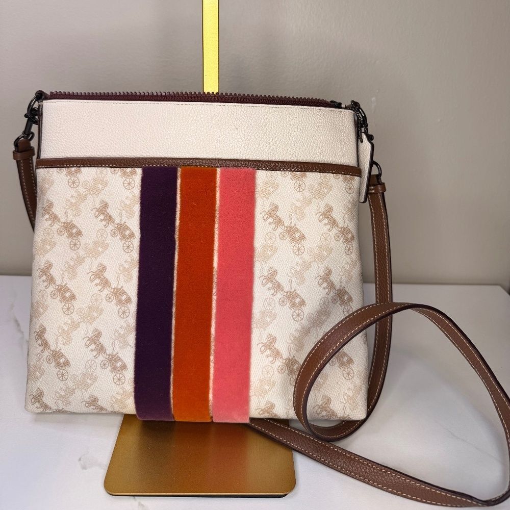 Coach Multicolor Stripe Shoulder Bag